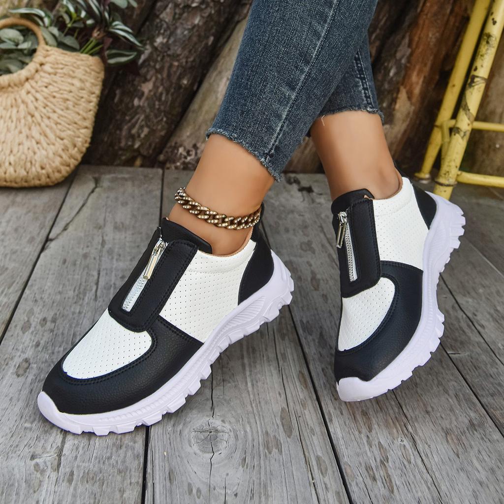 Plus Size Shoes for Women Autumn Fashion Round Toe Flats 36-44 Comfortable Non-slip Sneakers Casual Zapatos De Mujer Women Shoes