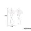 Translucent Immortal Petals Dangle Earrings for Women Fairy White Flower Hook Earrings Korean Fashion Long Tassel Earrings