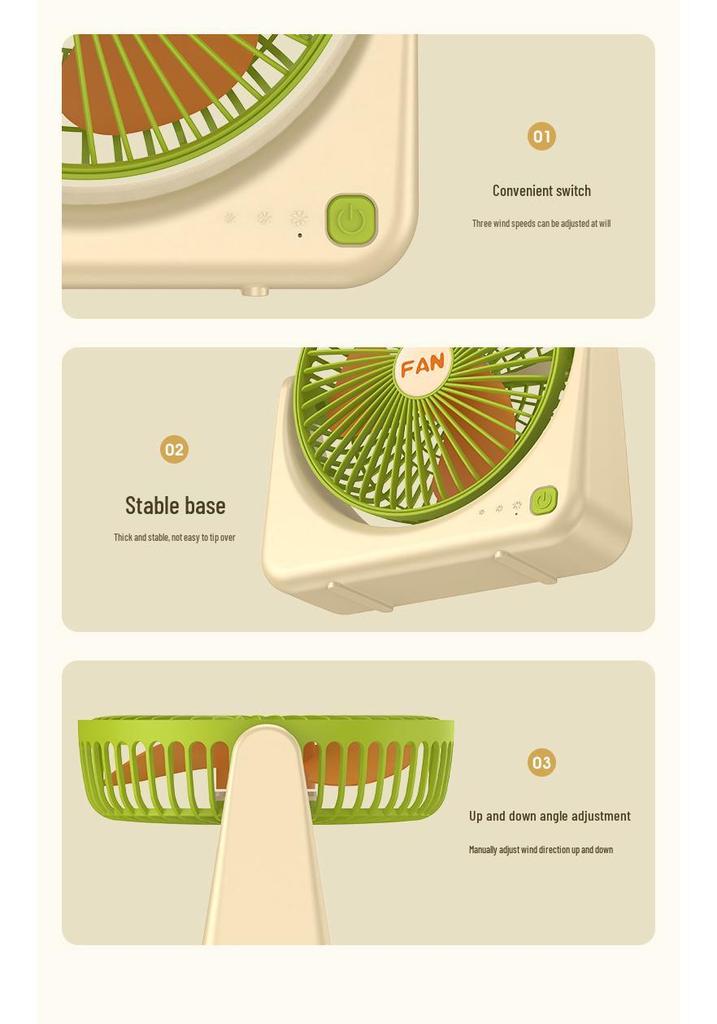 Compact Portable Desktop Fan for Home, Office, and Dorm Use