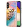 For Samsung Galaxy A55 5G Case with IMD Marble Flower Pattern TPU Mobile Back Cover