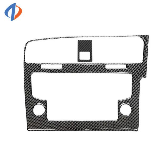 

Для Volkswagen Golf 7 VW Gti Mk7 2014-автомобильные аксессуары, внутренняя наклейка из настоящего углеродного волокна, центральная консоль, GPS A