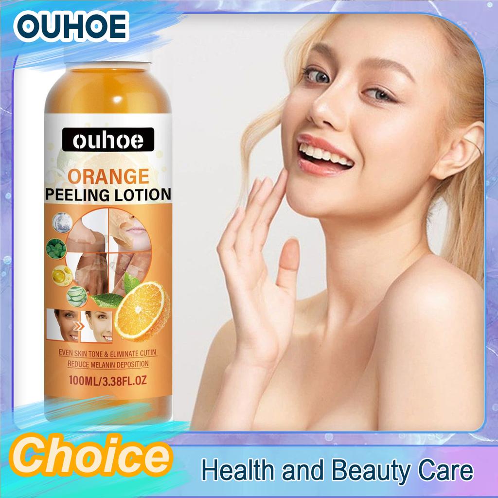 Orange Peeling Lotion for Dark Skin Bleaching Exfoliating Removes Dead Skin Cleaning Moisturizing Brightening Strong Peeling Oil