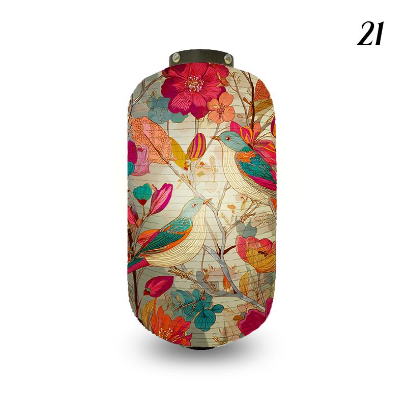 Japanese Style Cloth Lantern Retro Flower And Bird Art Pattern Lanterns Izakaya Sushi Shop Restaurant Holiday Party Decoration