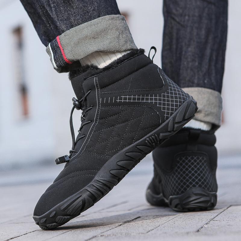 New winter cotton shoes waterproof hiking cotton boots velvet warm shoes couple sports thickened non-slip snow boots