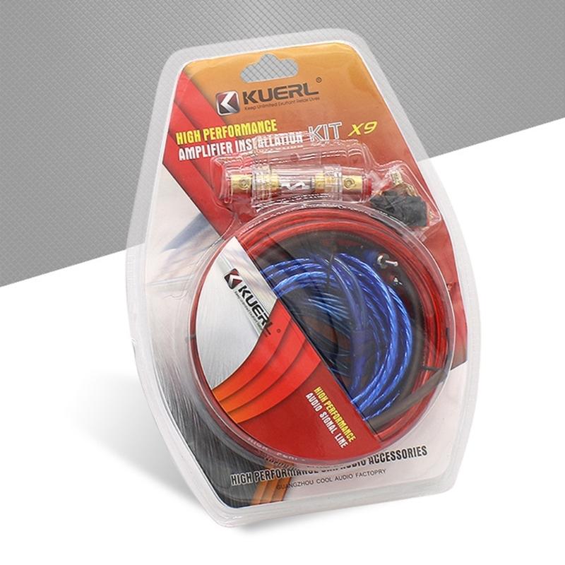 Car Power Amplifier Installation Kit Amplifier RCA Power Cable AMP Holder