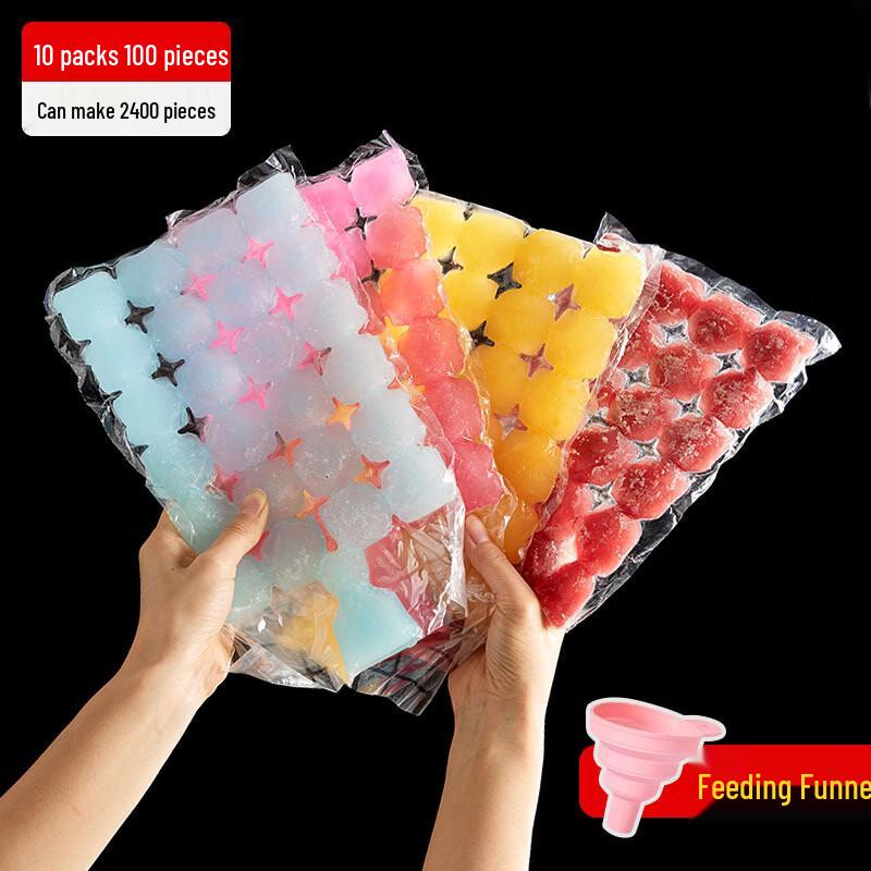Disposable Self-Sealing Ice Cube Bags