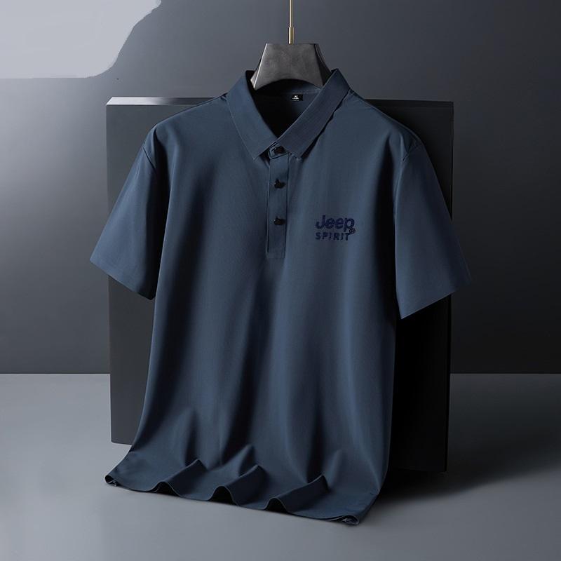 Kortärmad pikétröja Herr Sommar Casual T-shirt