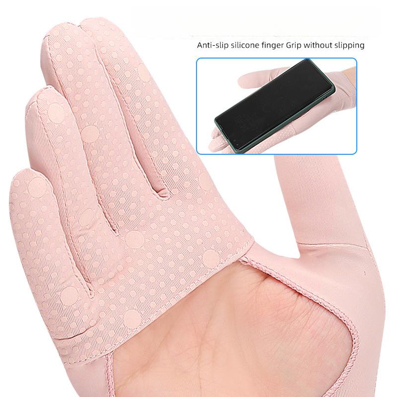 UV Proof Hollow Gloves Breathable Ice Silk for Outdoor Cycling Sports Protective Gear