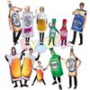 Festival della Birra di Halloween Costume Adulti Bambini Bottiglia Tazza Vestito Cosplay Camminata Festa Cibo Oggetto di Scena Travestimento