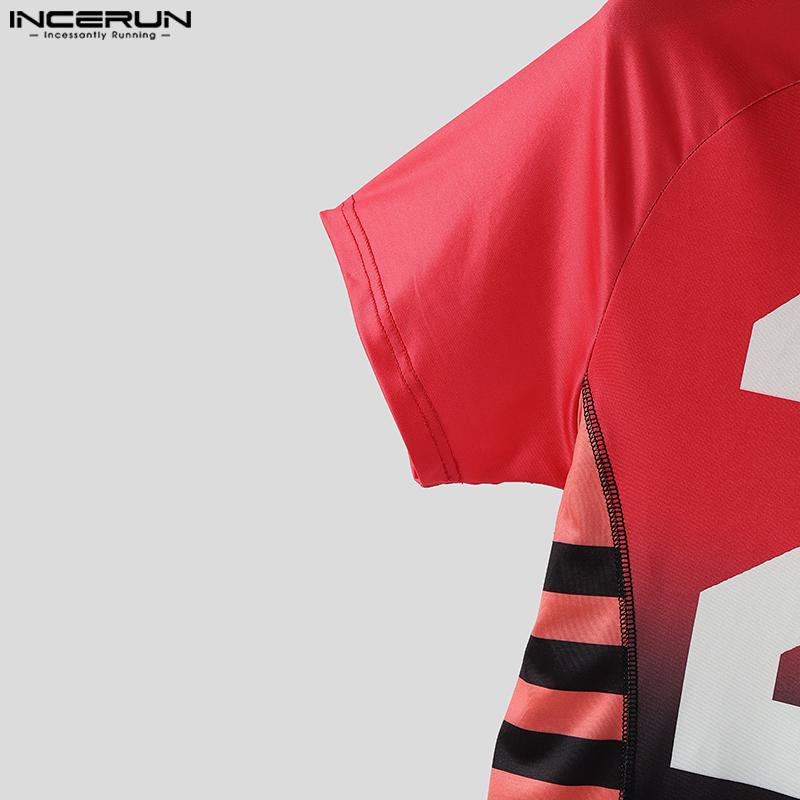 INCERUN Men's Sleeveless Letter Print Fitted Leotard Jumpsuits Underwear