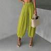 Pantaloni Harem Largi pentru Femei Pantaloni Balloon Ușori Aerisiți Talie Elastică Casual Confortabili cu Picior Lat pentru Purtare Zilnică