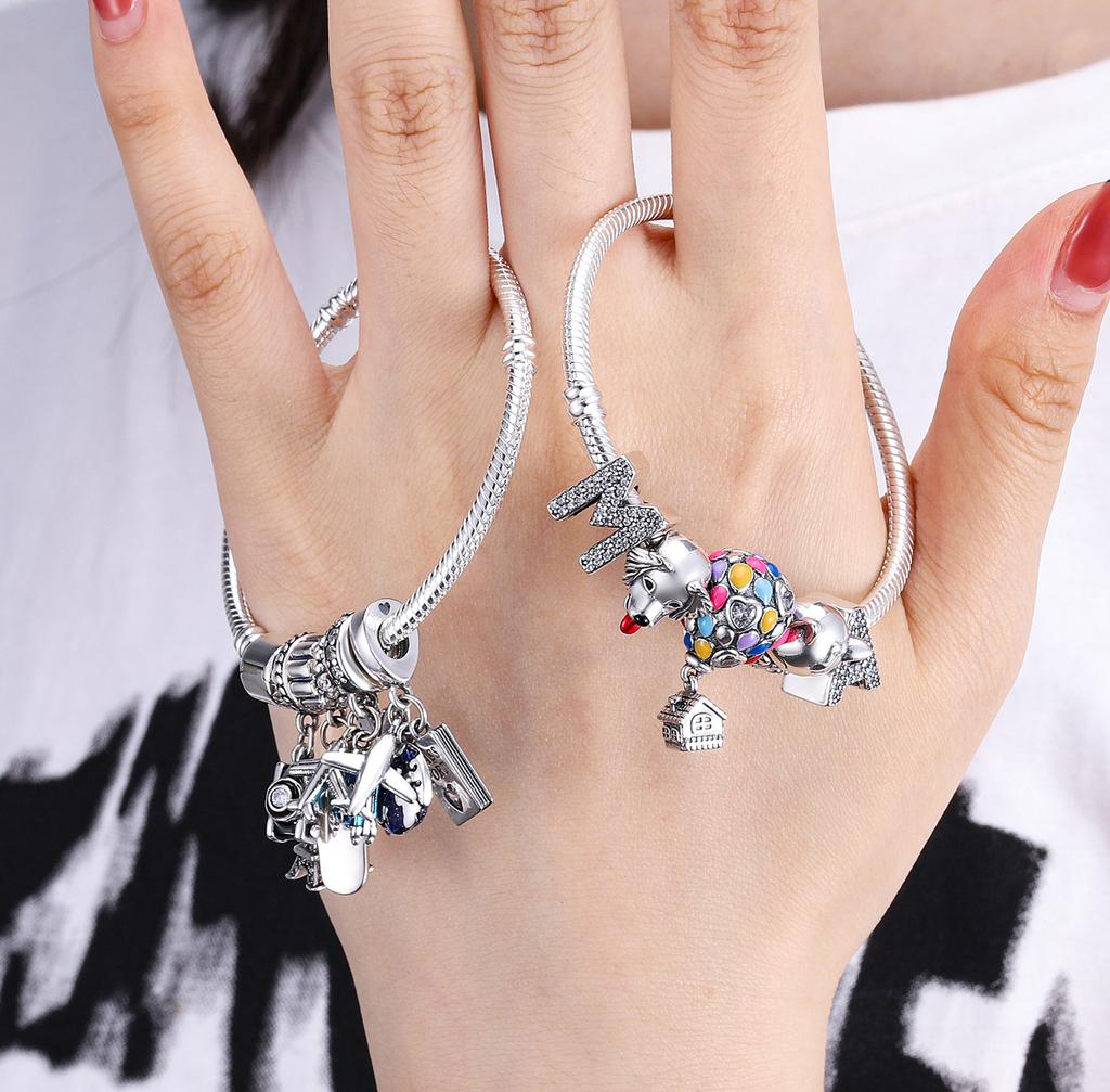 925 Silver Heart Love Snake Chain Bracelet Infinite Knot Butterfly For Women Fit Original Charms Beads Jewelry Gift