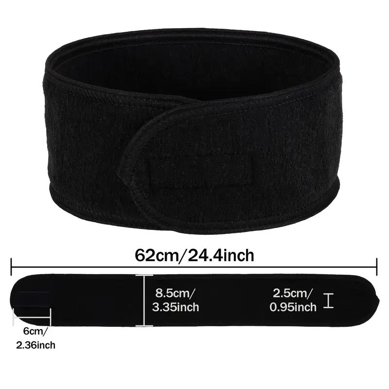 Makeup Soft Toweling Velcro Hairband Women Non-Slip Adjustable Sports Headband Yoga Bath Shower Wide Head Band