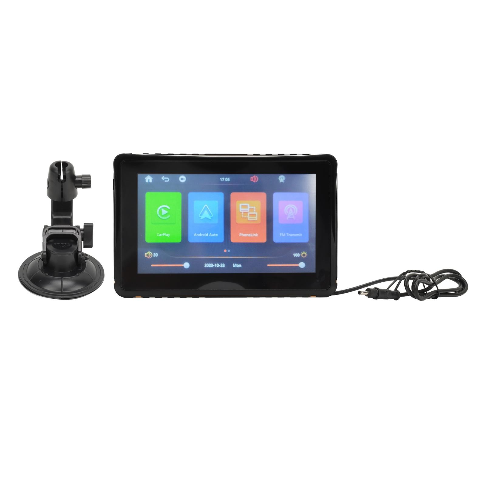 

7-дюймовий GPS-навігатор для мотоцикла, водонепроникний, сенсорний екран, підтримка Carplay для Android Auto, бездротовий WiFi, Bluetooth 5.0