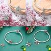 Weihnachtsmann Weihnachtsbaum Schlitten Lebkuchenmann Perlen Kupferanhänger Anhänger Passend für Damen DIY Original Armband Schmuck Geschenk