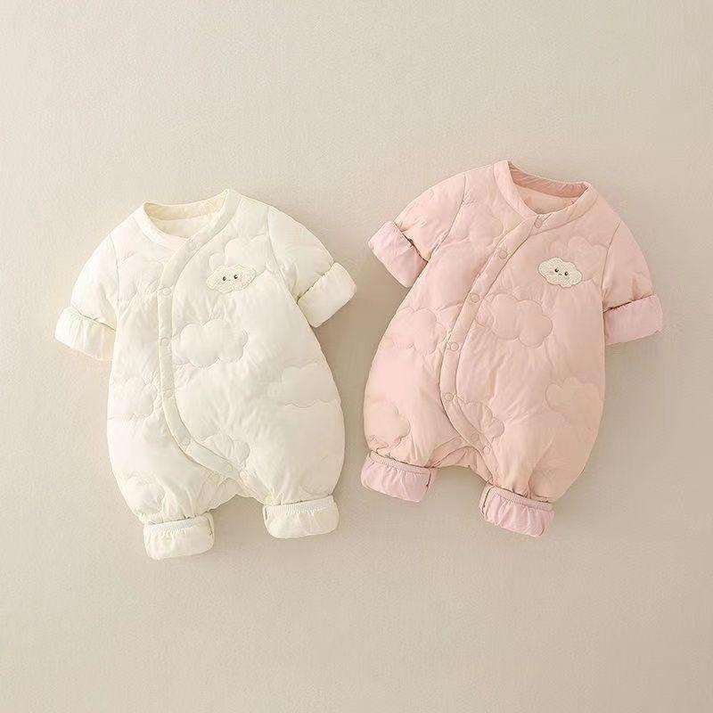 

Newborn Cotton Padded Baby Romper: Autumn/Winter Crawling Suit and Coat 80 CM