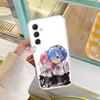 Anime RE ZERO Ram Rem Phone Case For Samsung Galaxy S21 S22 S23 S24 S25ULTRA FE Ultra Plus5G A52S Transparent Cover
