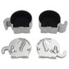 2 Pack Small Keepsake Box Elephant Shape Storage Container Metal Collection Box for Infant Tooth