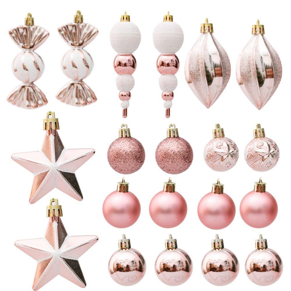 29/20Pcs Candy Cane Pine Cone Christmas Tree Balls Hanging Christmas Pendant  New Year