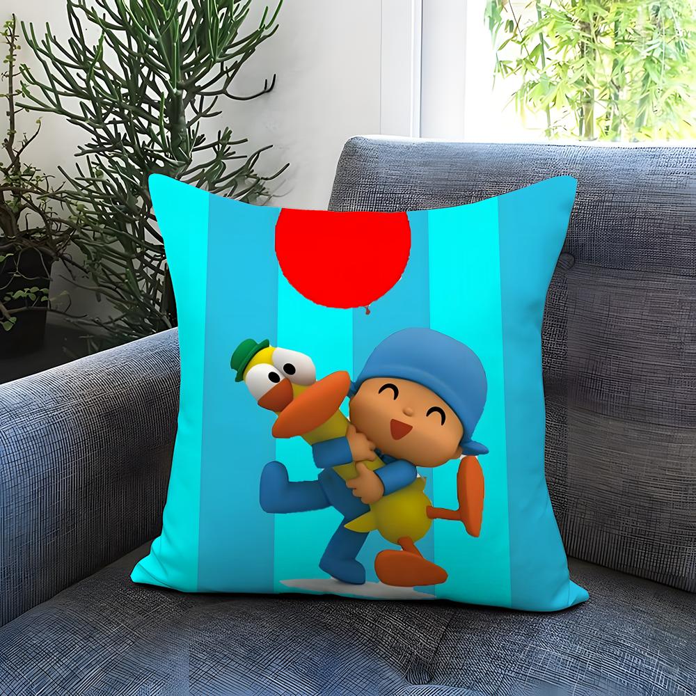 Hot P-PPocoyo Cushion Cover Comfortable Reversible Pillow Cover Ideal for Car Sofa Bedroom & Beyond