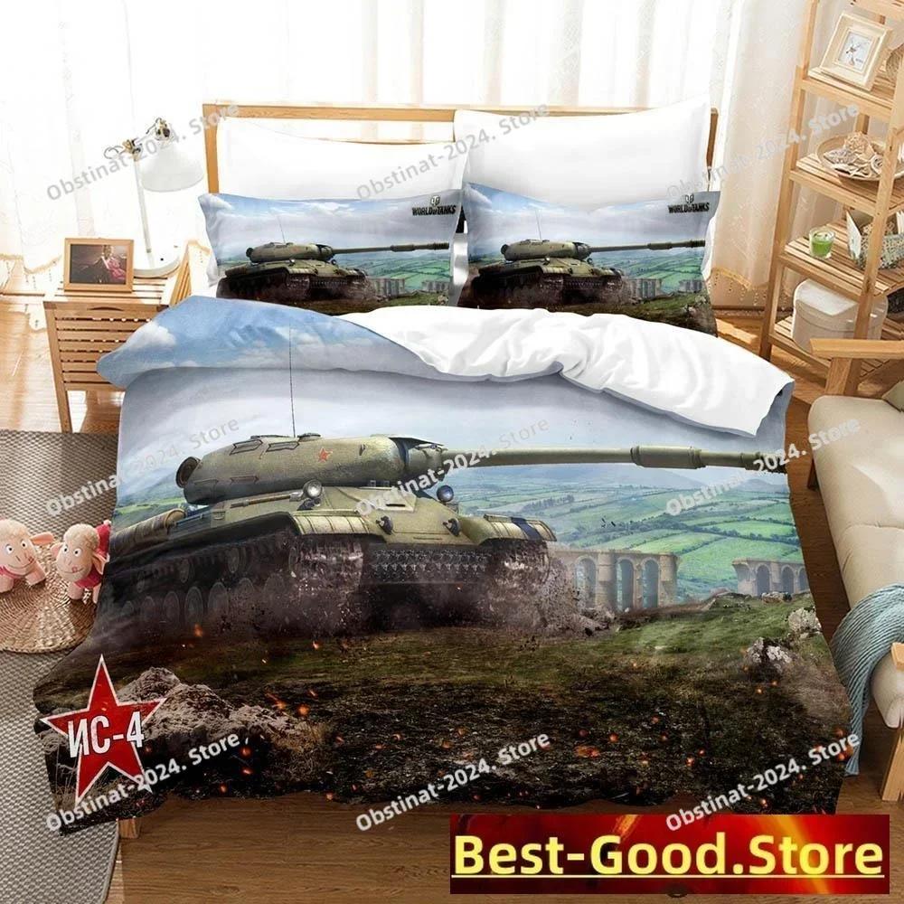 World Of Tanks Bedding set Printed Duvet Cover Pillowcase Single Double Queen Super King Size Sets