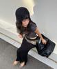 Lomaentinueo Crochet Knit Beanie (Black)