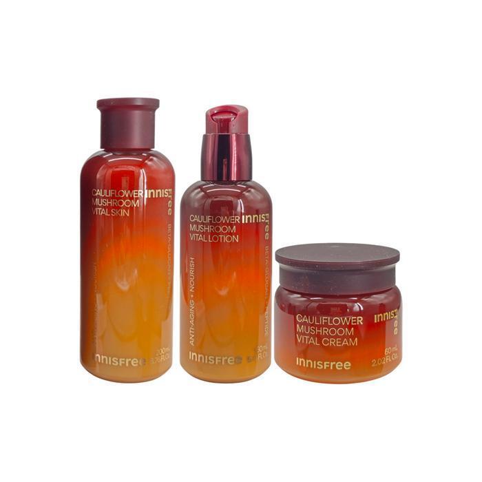 Innisfree Flower Mushroom Vital Lotion 160ml + Skin 200ml + Cream 60ml (32592103)