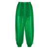 Womens Semi Sheer Chiffon Pants Sequined Dot Design Elastic Waist Belly Dance Performance Trousers