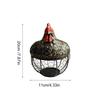 Egg Collecting Basket Chicken Design Lid Organizer Container Portable Round Collectiong Basket For Home Countertop Living Room