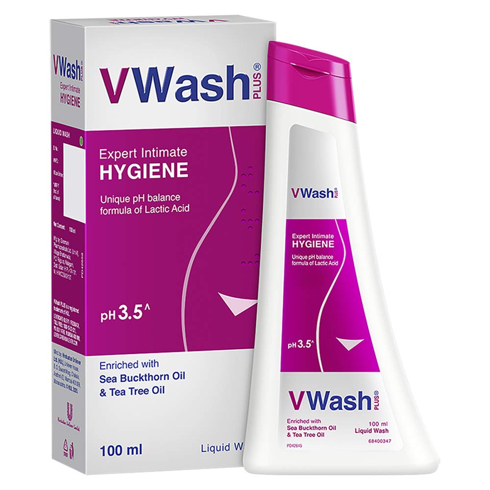 VWash Plus Intimate Hygiene Wash 100 ml Pack Of 2 Gentle Daily Feminine Cleanser With Freshness And pH Balance Protection