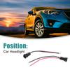 ACROPIX 2pcs Car T5 Panel Light Lamp Bulb Extension Wire Harness Socket Connector Black