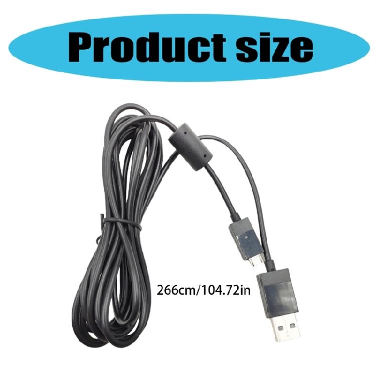Charging Cable with Indicator Light Magnetic Rings 108inch Data Transfer Cord for Controller Charging Wire Power Cable