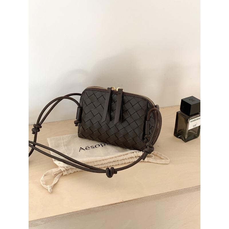 

Новая женская летняя сумка-мессенджер через плечо, универсальная маленькая квадратная сумка, текстурная сумка с двойной молнией, женская ретро плетеная сумка кофейный