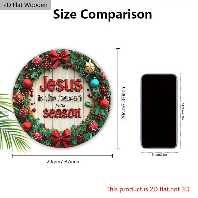 Jesus Weihnachten Holzschild - Navidad Schild für Haustür, Wandbehang Dekor - Idealer Weihnachtsschmuck