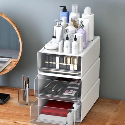 Drawers Desk Organizer Stackable Free Combination Office Desk Storage Boxes Plastic Modern Simplicity Cosmetics Storage Boxes