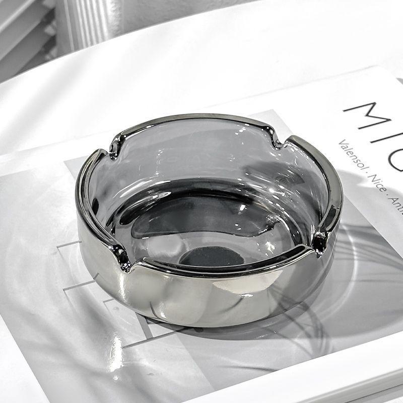 Modern Minimalist Glass Ashtray for Home, Hotel, or Office
