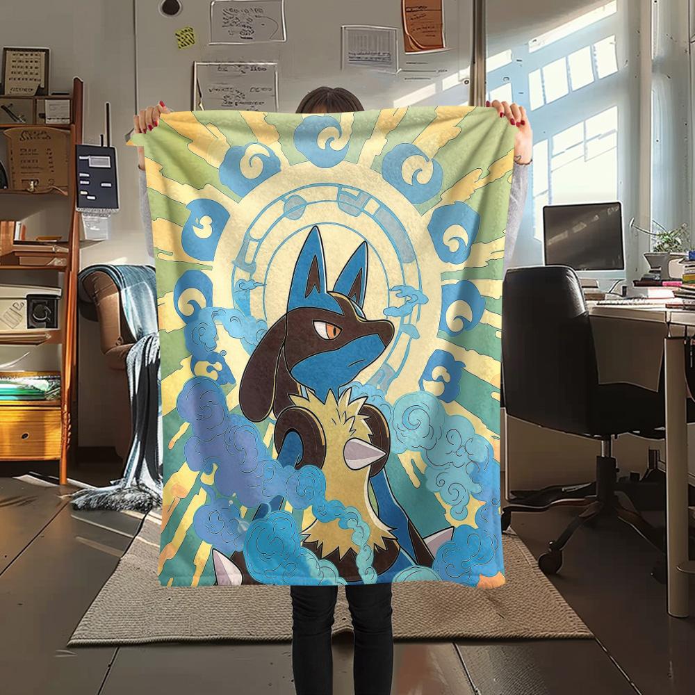 Lucario2 Flannel Blanket, High quality Comfortable for All Seasons, Home Decor, Warmth and Comfort