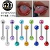 Inele pentru limbă cu bilă din rășină de cristal impermeabilă, Barbell pentru mamelon, Cercel pentru cartilajul urechii 14G 1.6mm 12-22mm Titan Piercing Bijuterii pentru corp
