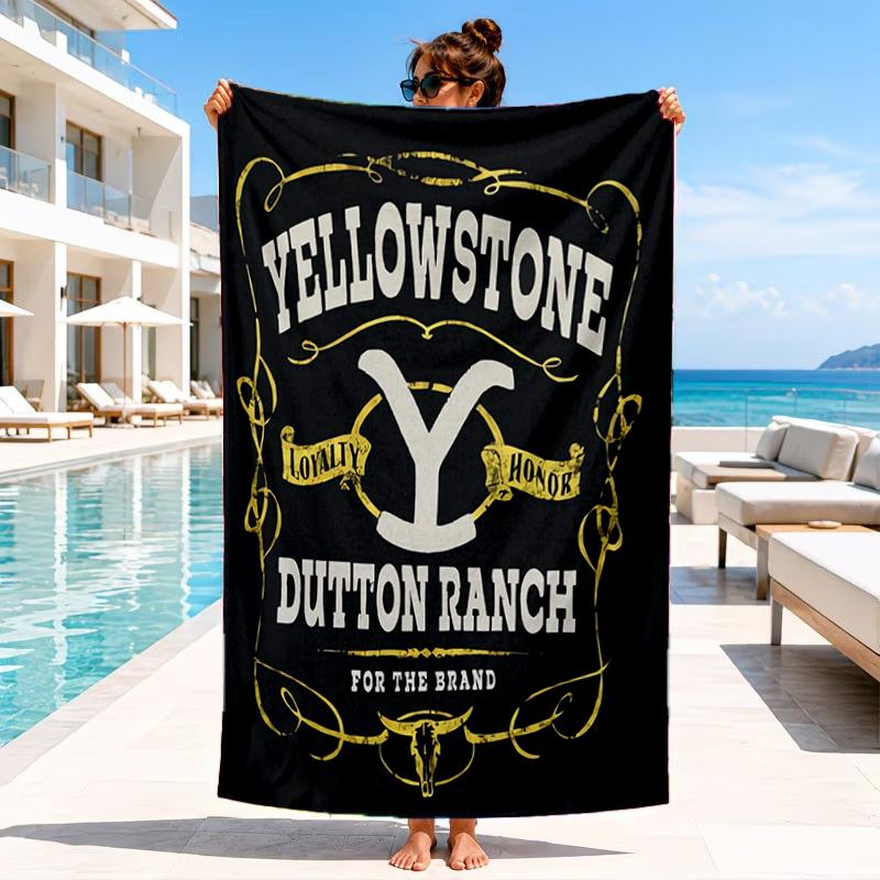 Yellows-tone Dutton Ranch Beach Towel, Microfiber Beach Towel, Perfect For Pool, Beach, Travel, Home Decor Beach Party Fan gifts