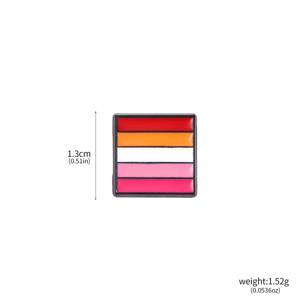 Rainbow LGBT Pride Badge Pin Gay Lesbian Brooch Colorful Equality Symbol Accessory LGBTQ Jewelry