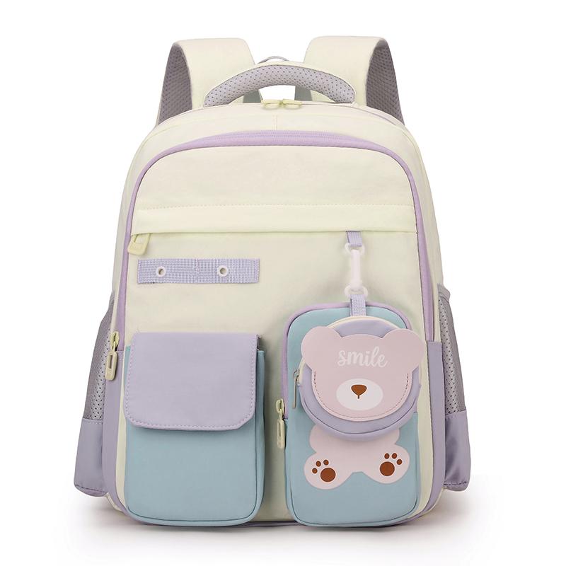 

Cartoon Children s Schoolbag Boys and Girls Backpack Lightweight Ridge Protection Backpack синій