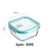 High Borosilicate Glass Lunch Box Portable Food Container Sealed Fresh-Keeping Box Microwave Oven Heating Freezer Food Bento Box