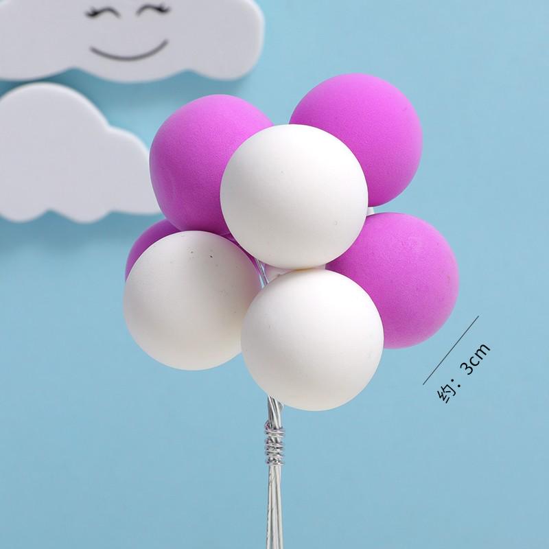 Colorful Retro Balloon Cake Topper - Large Round Balls for Birthday Dessert Table Decoration