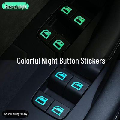 Waterproof Fluorescent Car Interior Button & Window Switch Stickers