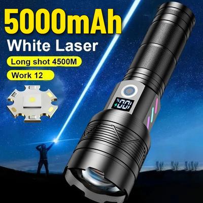 Hochleistungs-Taschenlampe LED-Licht Langbereichs-Zoom ultrahelle Taschenlampe wiederaufladbar ultrastarke taktische Taschenlampe geeignet