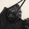 European & American Black Lace Strappy Lingerie Set - See-through Temptation Pajamas 2025