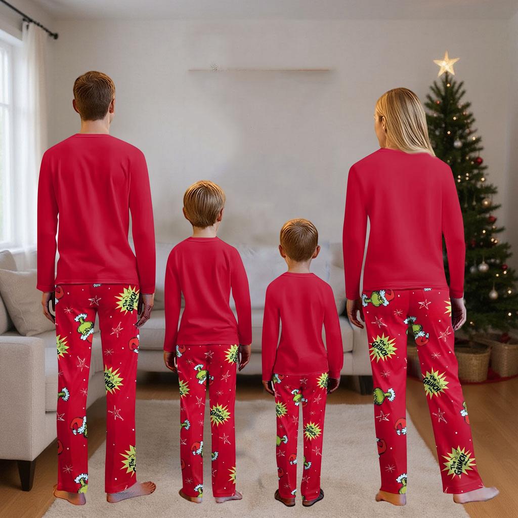 Passende Familiensets mit Weihnachtsmotiven, Langarmshirts und Hosen