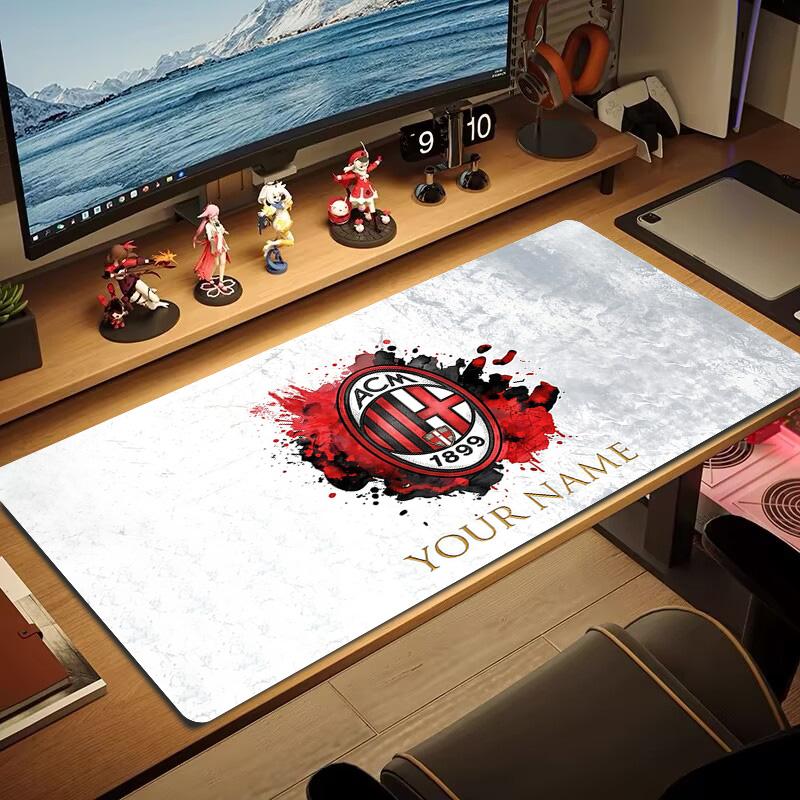 AC Milan Print Cushion Non-slip Laptop Tablet Big Mousepad XXL Mat Mini PC Playmat With Lock edge