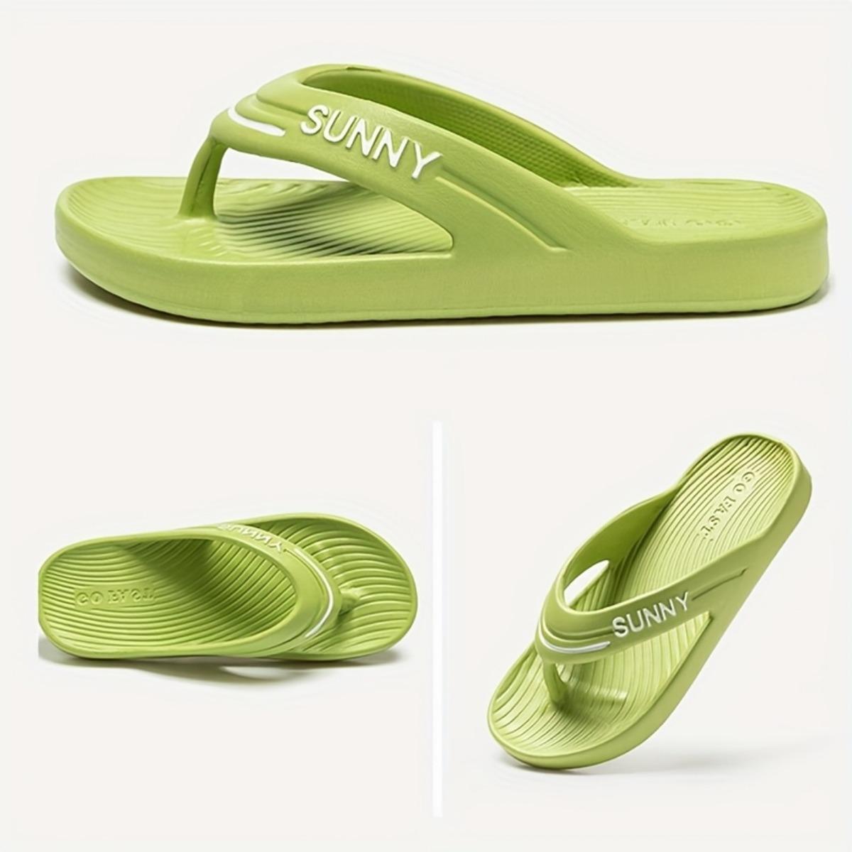 

Шлепанцы из ЭВА для женщин, нескользящие и портативные классные тапочки для мужчин, с высококачественным ощущением, подходят для ношения на открытом воздухе на пляже 40-41 зелёный