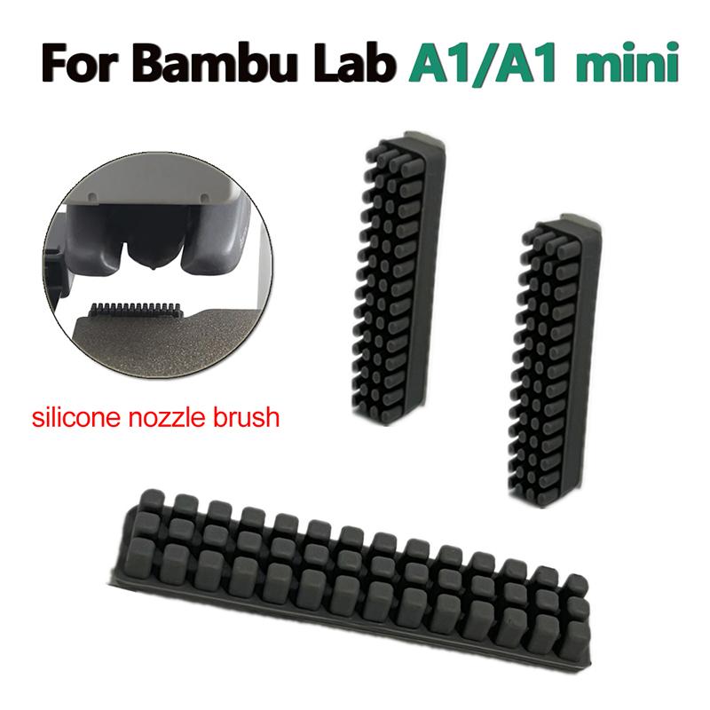 3/6/9/15 Stück Düsenbürste für Bambu Lab A1 / A1 Mini Wischer Silikonbürste Heizbettmontierte Scheuerbürsten Reinigungswerkzeug 3D-Drucker Teile